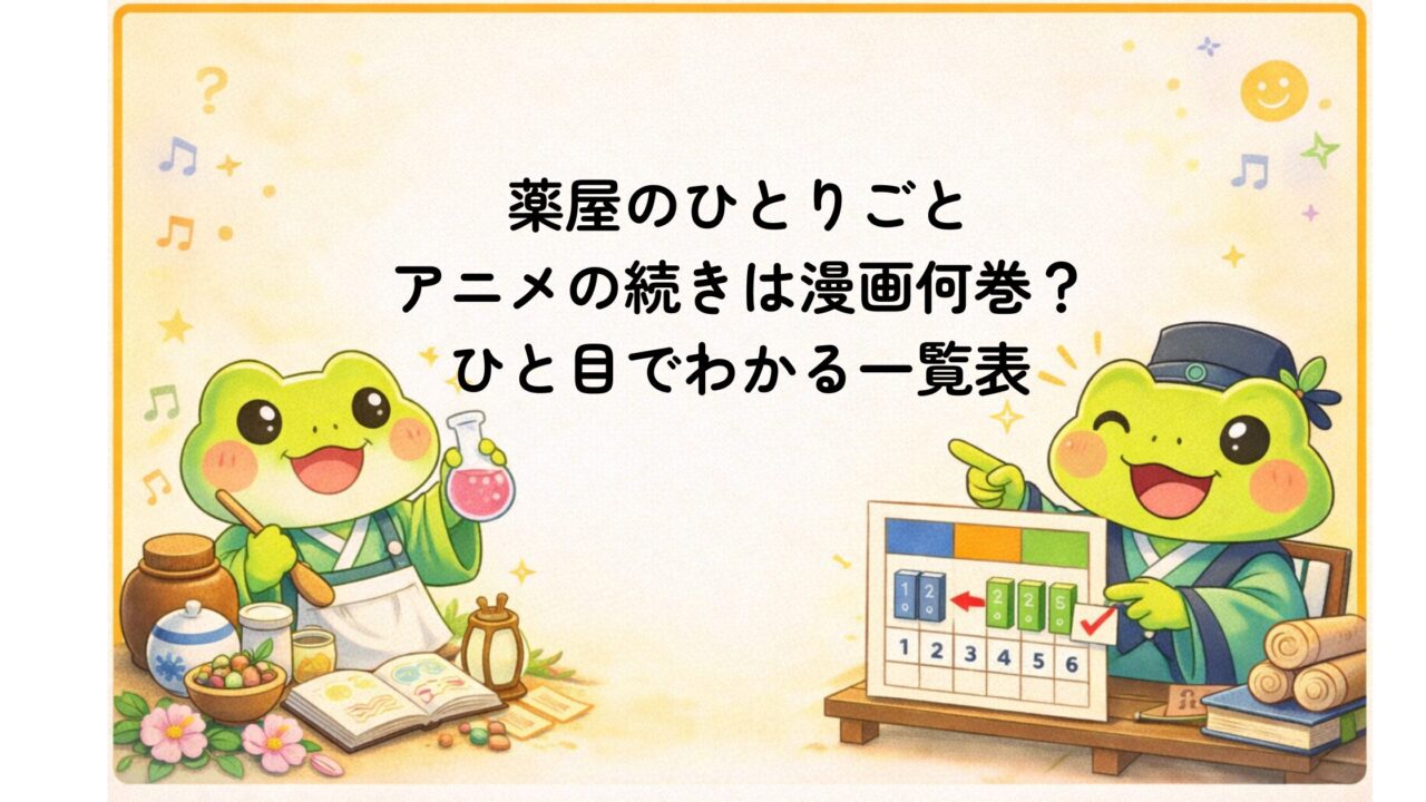 薬屋のひとりごと アニメは漫画何巻？漫画はアニメ何話？一覧まとめ